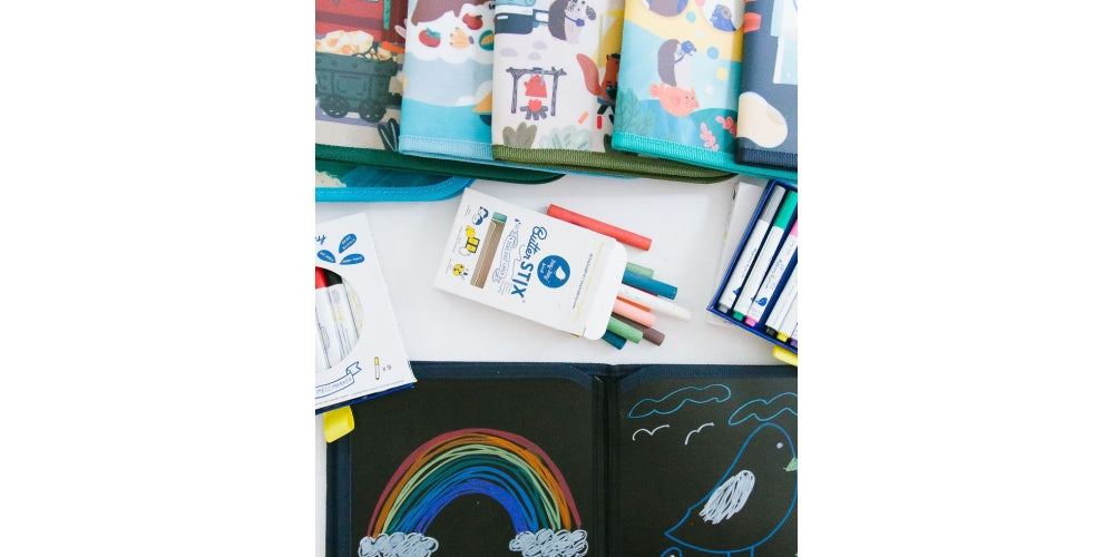 Jaq Jaq Bird kreidelės, spalvotos su laikikliu