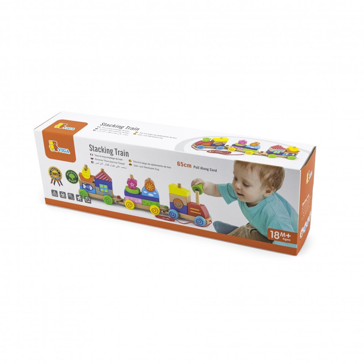 Viga medinis traukiamas traukinys