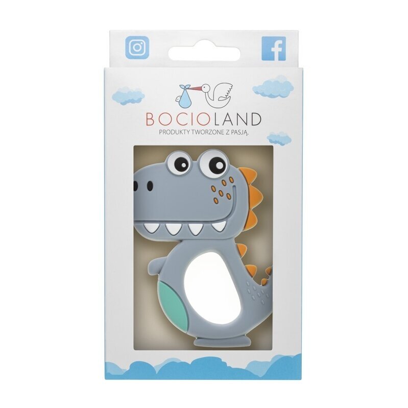 Bocioland silikoninis kramtukas, pilkas dinozauras