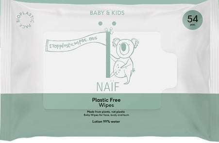Naïf Baby & Kids vaikiškų servetėlių dėžutė be plastiko 432vnt (54vnt x8)