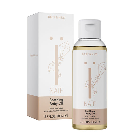 Naïf Baby & Kids Soothing Baby Oil – kūdikių masažo aliejus visų tipų odai 100ml